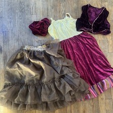 Vintage Fortune Teller Gypsy Costume Beautiful Halloween Dress W/ Accessories
