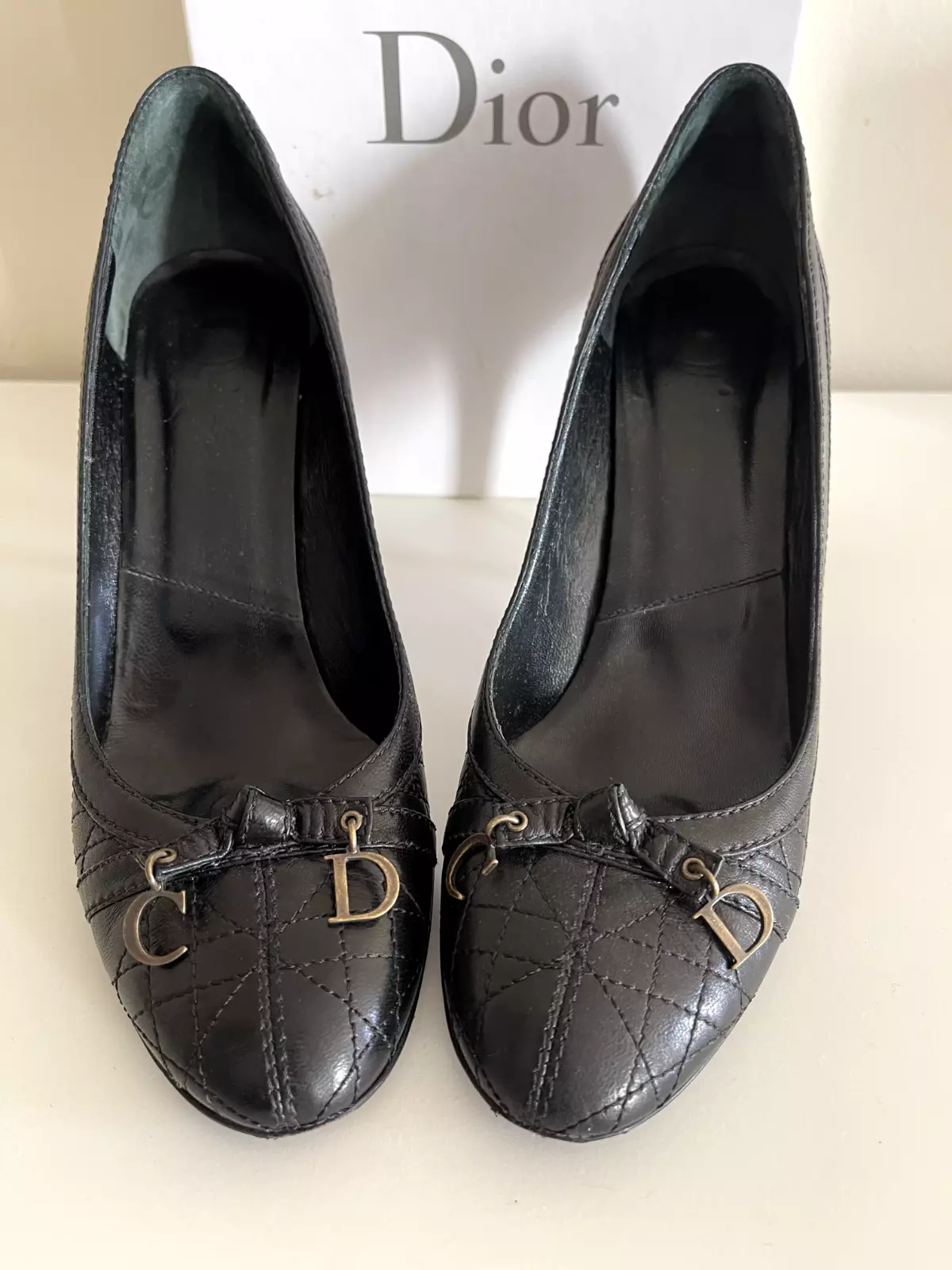 Pompe Escarpin Dior Cannage taille 40 EU noire
