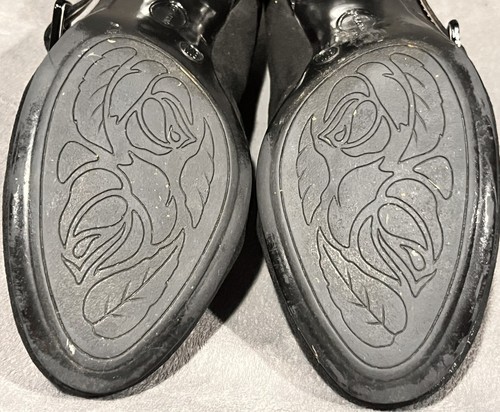 Jaclyn Smith Black Gothic Mary Jane Buckle Pumps Womans High Heels Shoes 8W - Picture 20 of 24