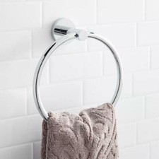 Signature Hardware Exira Towel Ring, Chrome