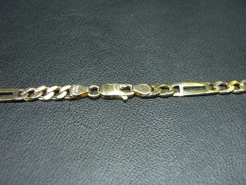 FINE SOLID 14 KARAT YELLOW GOLD LINK 27 GRAM NECKLACE 22" 5.5 MM WIDE NEW WOW - Picture 7 of 12