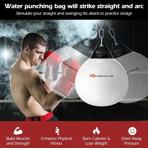 18" 110 Pound Boxing Water Aqua Punching Bag Heavy Duty w/Metal Chain Adjustable - Picture 8 of 12