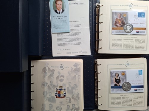 Sammlung Monarchen Europas 41 Medallienbriefe in 3 Alben Schuber hoher Abopreis