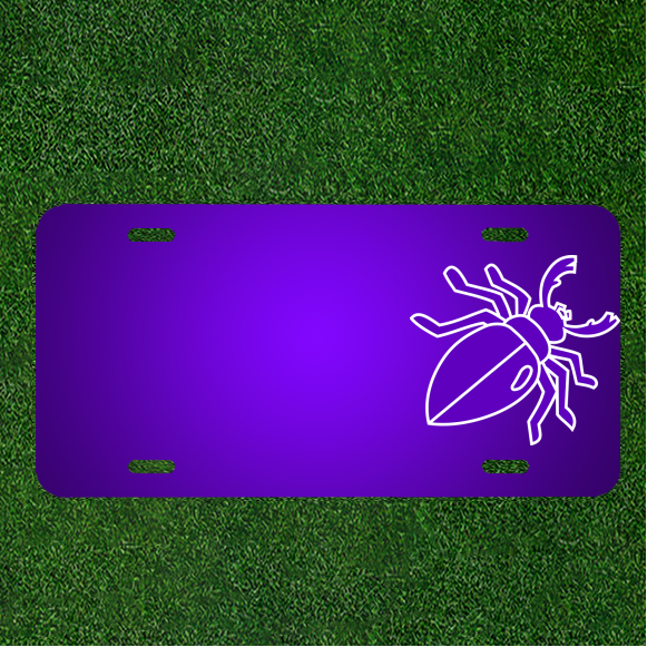 Custom Personalized License Plate With Add Names To Stag Beetle Purple Insect