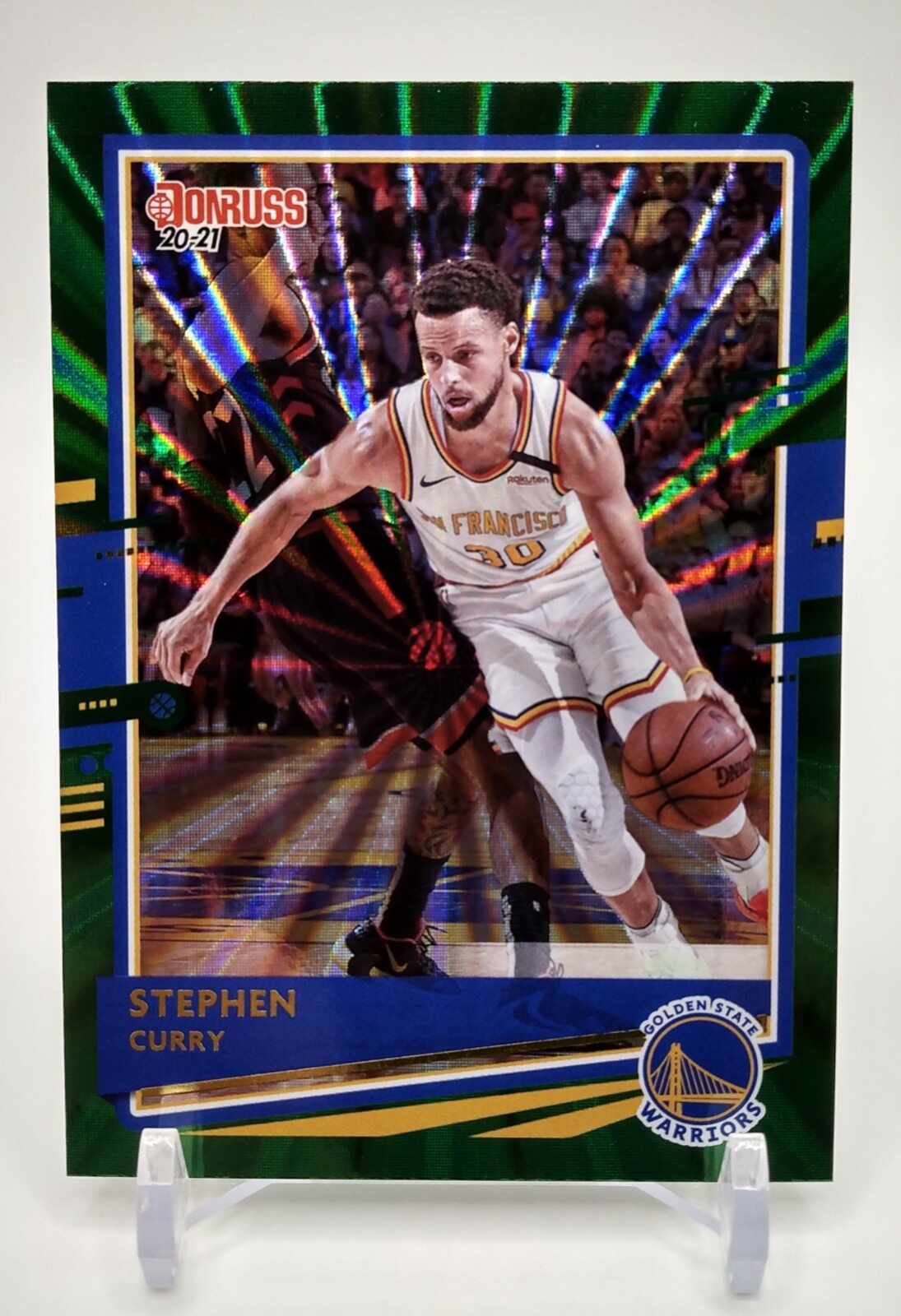 2020-21 Panini Donruss Green Laser Stephen Curry #41