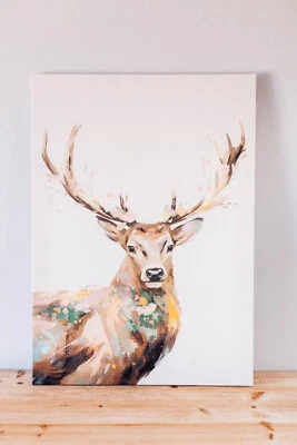 Cadre Impression sur Toile Ikea Cerf Floral - Photo 1/4