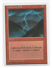 Magic the Gathering ~ MTG ~ 1x Lightning Bolt ~ Fourth Edition ~ 4Ed ~ HP