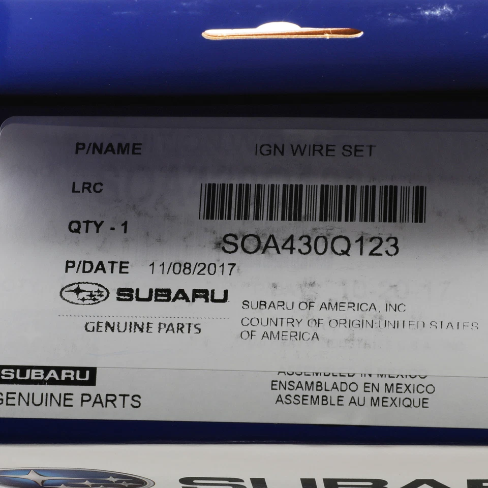 Juego de cables de bujías Subaru 2005-2006 Legacy & Outback 2,5 L OEM NUEVO SOA430Q123 Foto 3 de 3