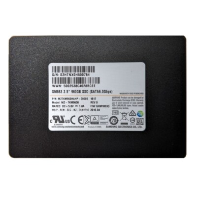 Samsung SM863 960GB SSD Solid State Drive MZ-7KM960N MZ7KM960HAHP