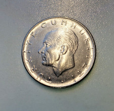 Türkei 1 Lira 1975, Edelstahl, vz
