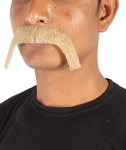 Herren Langer Cowboy Schnurrbart Mehrere Farben Optionen Neuheit M-1272-004 - Bild 2 von 5