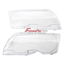 Left Right Headlight Lens Cover For 2000-2003 BMW E46 2DR 2001-2006 M3