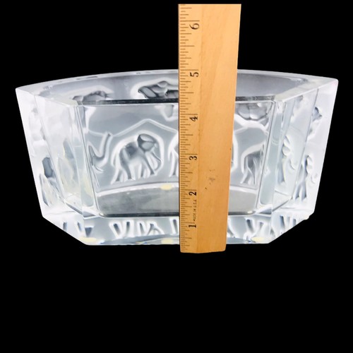 Baccarat Thomas Bastide Frosted Elephant Series Vase Made In France Glass Rare - Picture 5 of 8