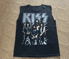 KISS Hot In The Shade 1990 Official Tour T SHIRT.Sleeves Cut — photo 1