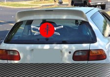 Japanese Samurai Sword Oni Rear Window Decal Car Sticker Jdm Vinyl Graphic Kanji