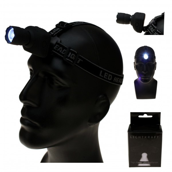Led Kopflampe Taschenlampe Stirnlampe Kopfleuchte Scheinwerfer Batteriebetrieben-image