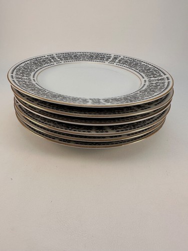 Wilshire House - Spanish Scroll - Salad Dessert Plate - Gold Trim - Set of 6 - Picture 9 of 10