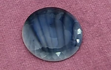 Scarce Lg 1 1/2" Antique Victoria Marbled Blue Glass Metal Shank Button 