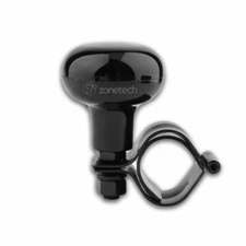 Zone Tech Auto Brodi Suicide Knob Car Black Steering Wheel Spinner Handle