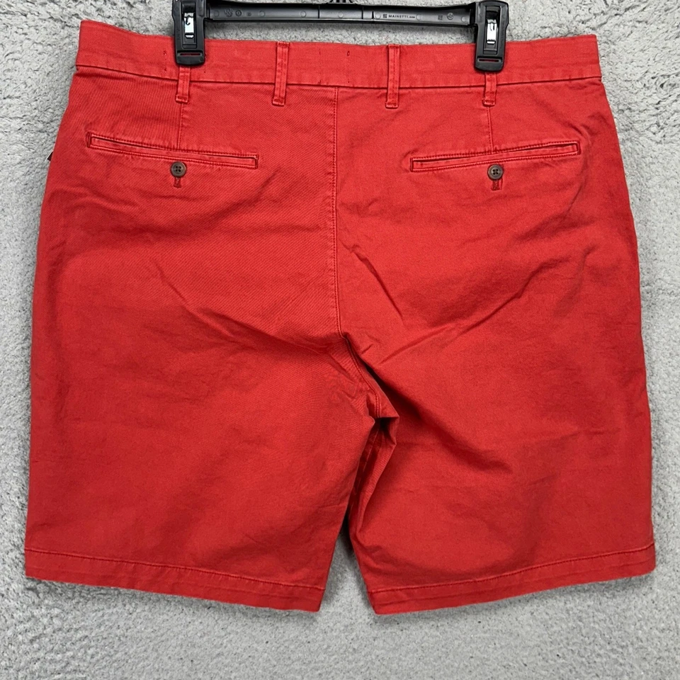 GAP мужской хаки шорты 36 X 10 красный повседневный плоский передние карманы комфорт эластичной новый - Изображение 2 из 4