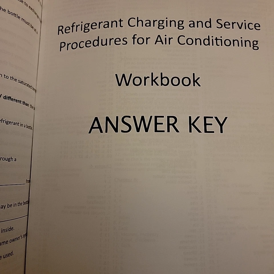 Refrigerant Charging and Service Procedures for Air Conditioning Workbook - Image 3 of 4