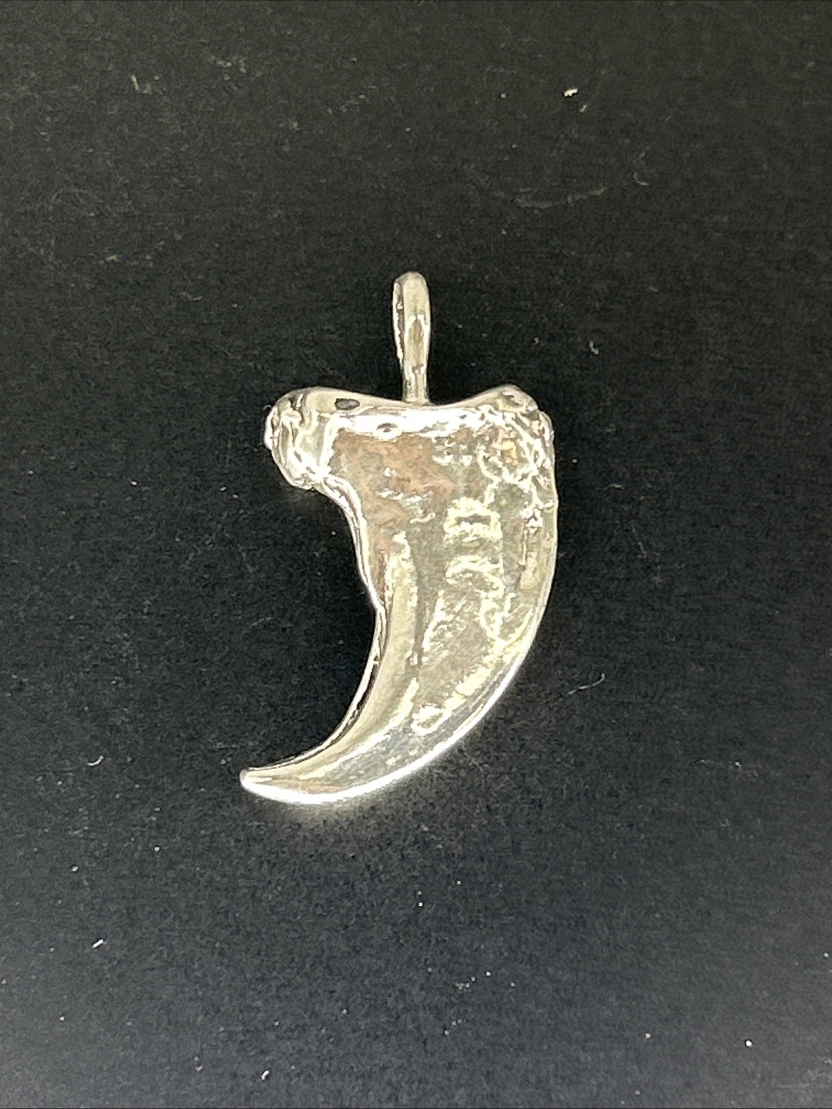 Solid Sterling Silver Cast Claw Pendant Vintage U… - image 6