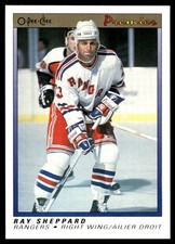1990-91 O-Pee-Chee Premier #106 Ray Sheppard New York Rangers Hockey Card