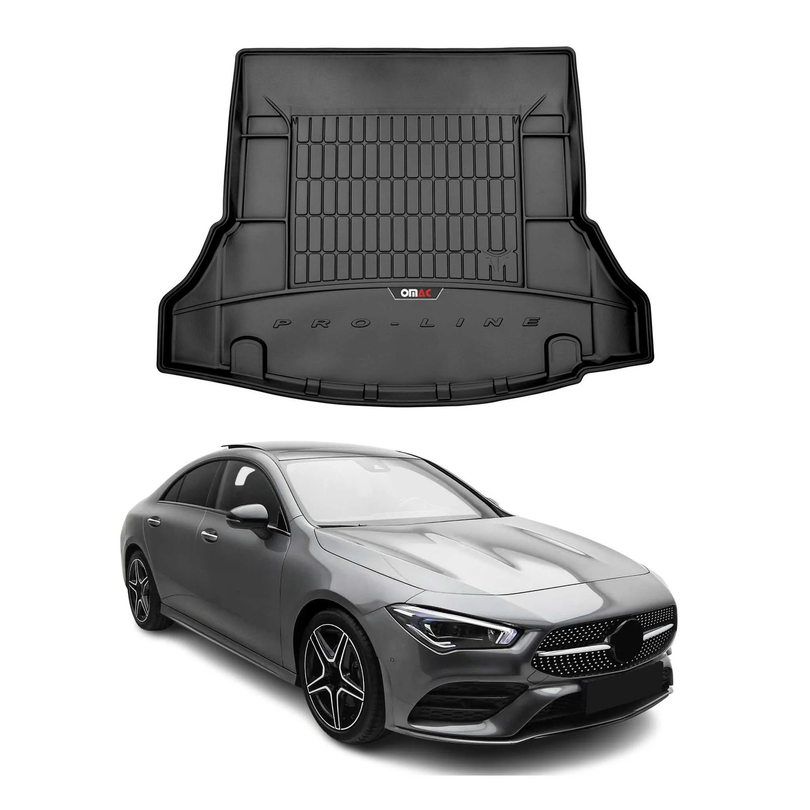 Tapis de coffre pour Mercedes CLA C118 2019-2025 en TPE noir sur mesure