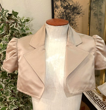 New Carolina Herrera Crop Jacket Bolero Size 8 Run Small Made in USA