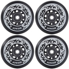 Inline Skate Wheels, Outdoor Asphalt Formula, 4-Pack Black, 72mm  85A SHR ...