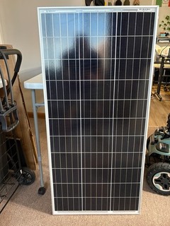 One lightly USED Renogy RNG100DSS 100 watt rigid monocrystalline solar panel