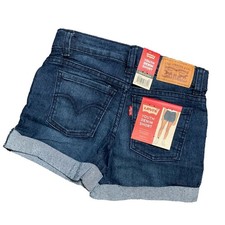 Levi's Girls Jeans Shorts Cuffed Night Bird Blue Size 12 NWT