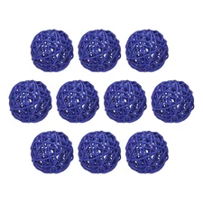 10 Pcs Wicker Rattan Balls 2.4 Inch Rattan Decorative Balls Deep Blue