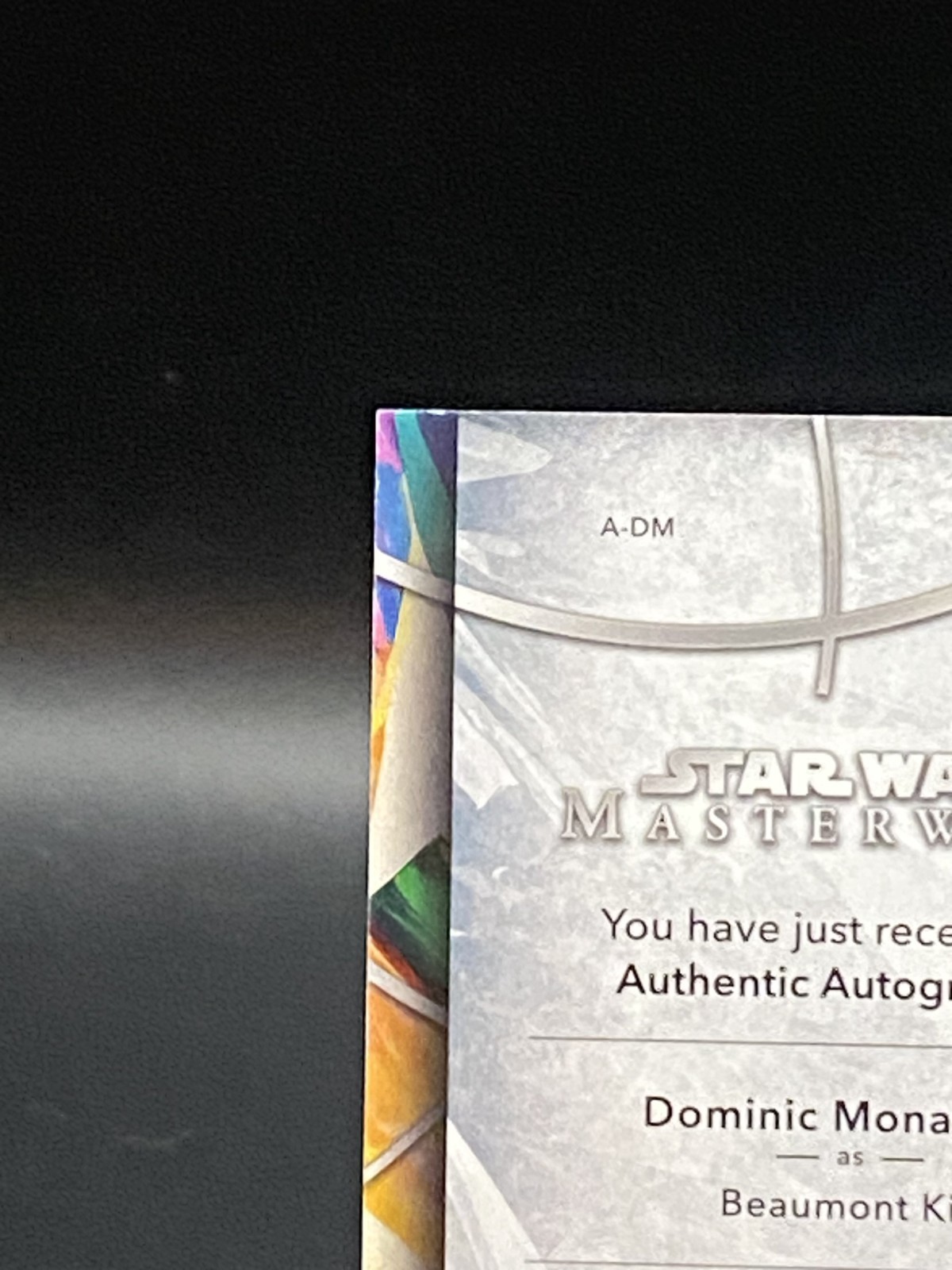2024 TOPPS STAR WARS MASTERWORKS BEAUMONT KIN AUTO DOMINIC MONAGHAN 81/99 A-DM view 10