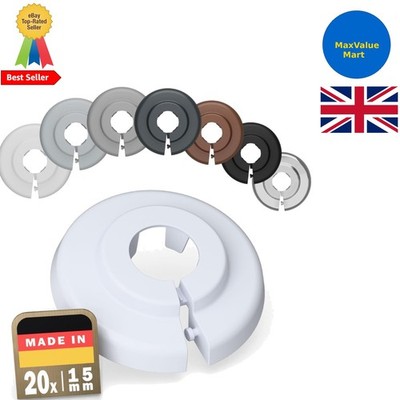 Vielseitige 2er Pack Fußbodenheizung Rohrabdeckungen in weiß (Ral 9016) - 15 mm Größe