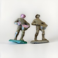 Vintage BETON Plastic Drummer Figures   Made in USA   1940s/50s