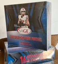 2025 SAGE Football High Series Hobby Box Factory Sealed New (16 Autos Per)