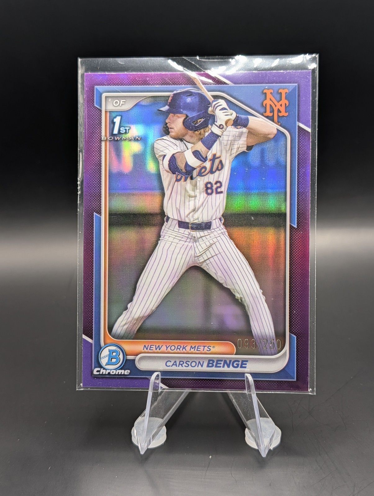 2024 Bowman Draft #BDC-28 Carson Benge Chrome Purple Refractor /250