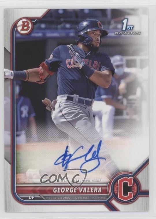 2022 Bowman Paper Prospect Auto George Valera #PPA-GV Auto 7c5