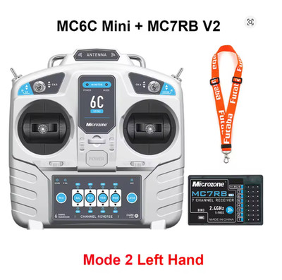 MicroZone MC6C Mini V2 2.4G 6CH RC Transmitter Receiver Left Hand