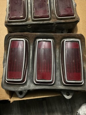1969 Ford Mustang Taillight Assemblies w Lenses SAE-TSDB-69MG FOMOCO