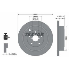 Disque de frein Subaru B9 TRIBECA