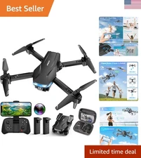 Compact Foldable Drone with 1080P Camera, Gesture Control, and Long Battery Life