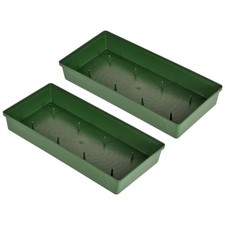 2 PCS 11 Inch Green Plastic Design Bowl Base Flower Arrangement Centerpiece