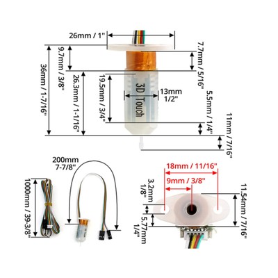 Auto Leveling Sensor V2.0 3D Touch Bed Leveling Sensor Kit Für Ender 3 CR10 