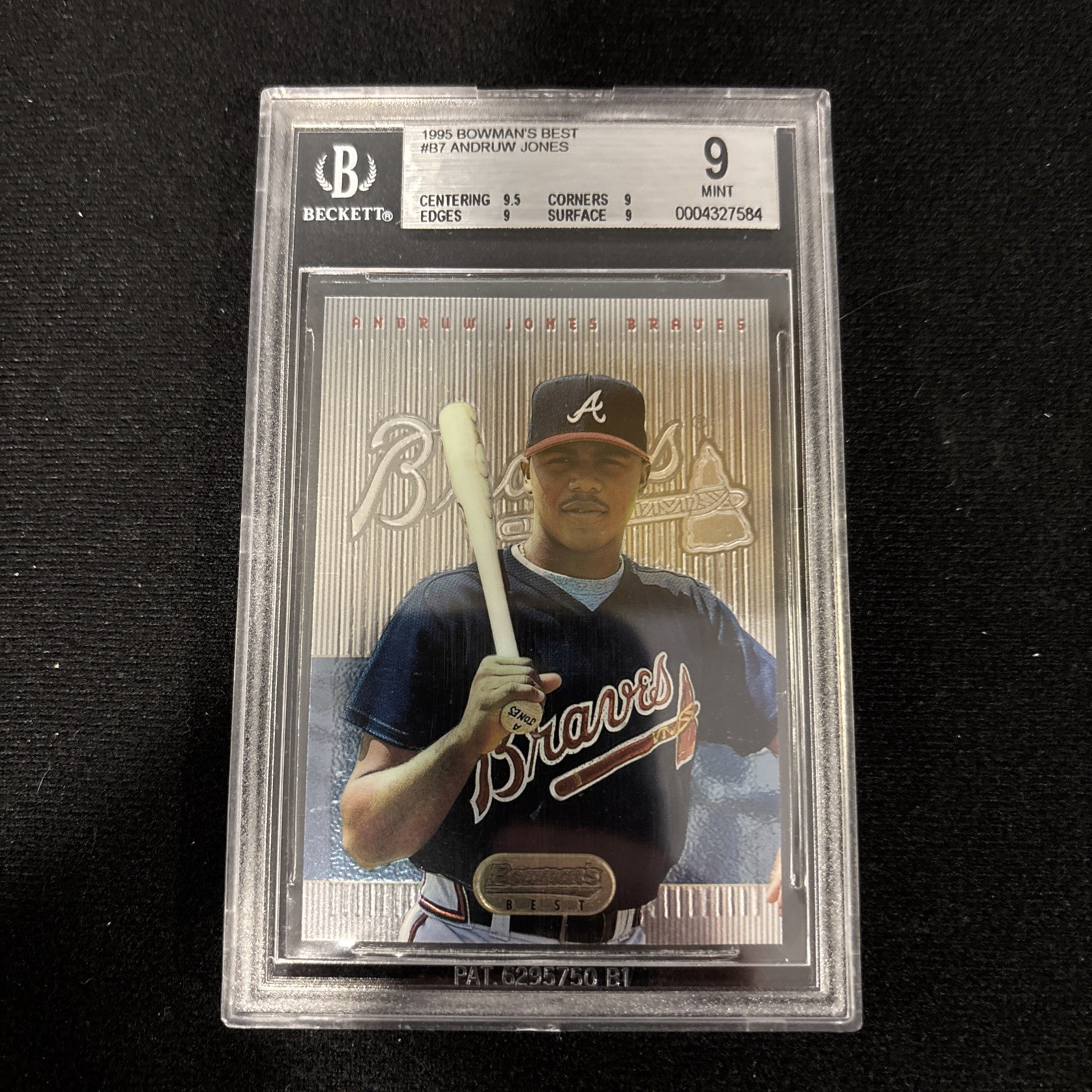 ANDRUW JONES 1995 BOWMAN'S BEST #7 BGS 9 MINT RC - HOF 2026