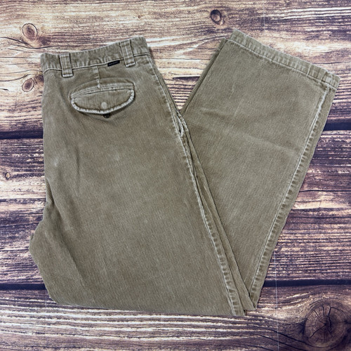 Dockers Corduroy Pants Mens 38x34 Tan Pleated Loose Khakis Cuffed VTG