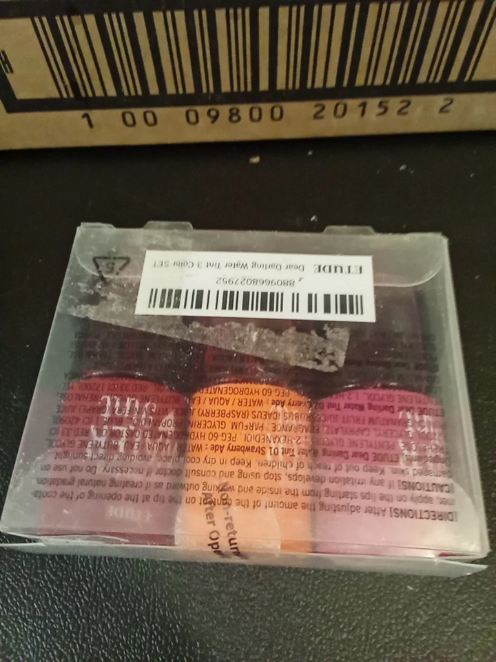 Paquete de 3 tintes de labios Etude House Dear Darling tinte de agua naranja color vivo brillante Foto 2 de 2