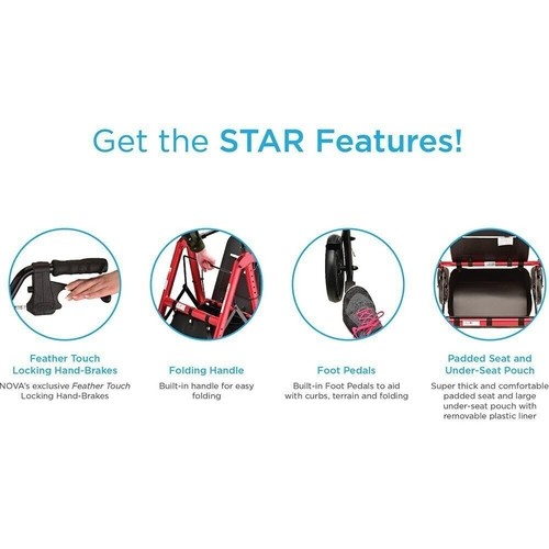 Nova NOVA Star 8 Rollator Walker - Picture 3 of 6