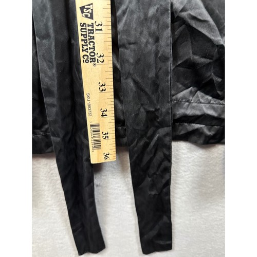 Victoria's Secret 100% Silk Robe Short Kimono Bath Sleep Black Small Sexy Money - Picture 8 of 10